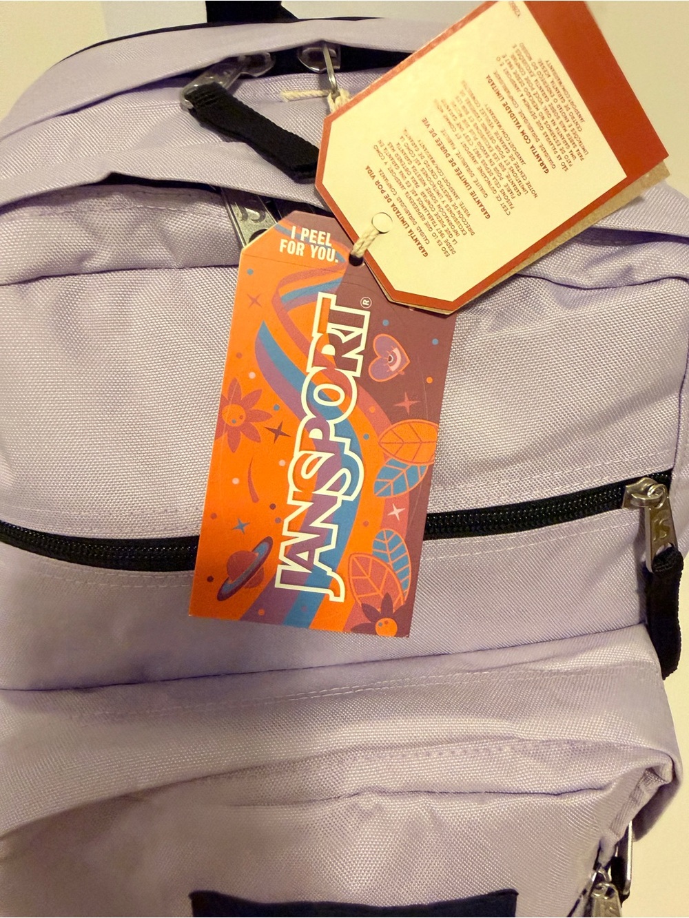 Jansport Lavender Backpack with Black Accents - Picture 4 of 16
